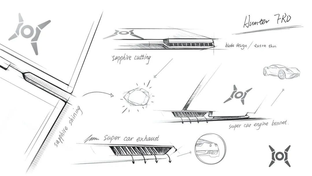 荣耀游戏本设计图曝光:“超跑”性能元素