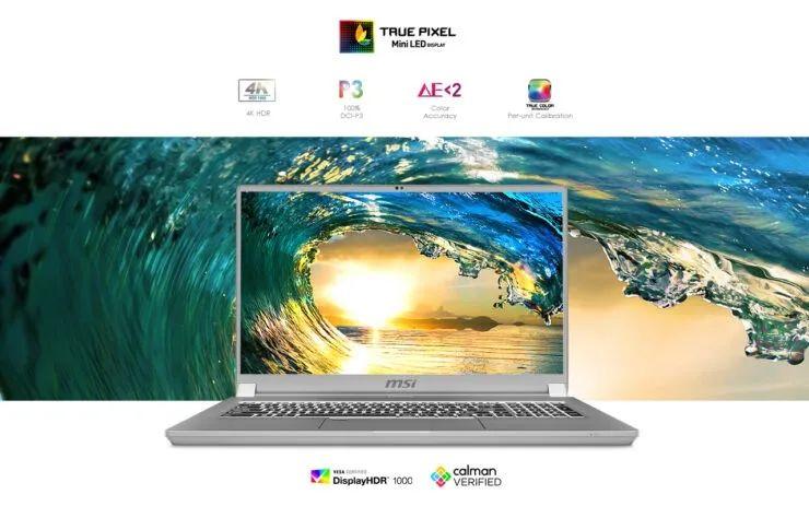 微星升级 WS75 移动工作站,10代酷睿+4K mini-LED,约两万元