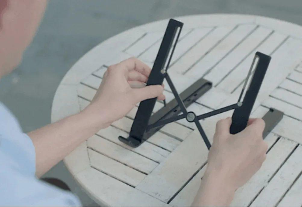 绿联海外众筹 X-Kit 折叠笔记本支架:集成 Type-C 扩展坞,仅重 283g