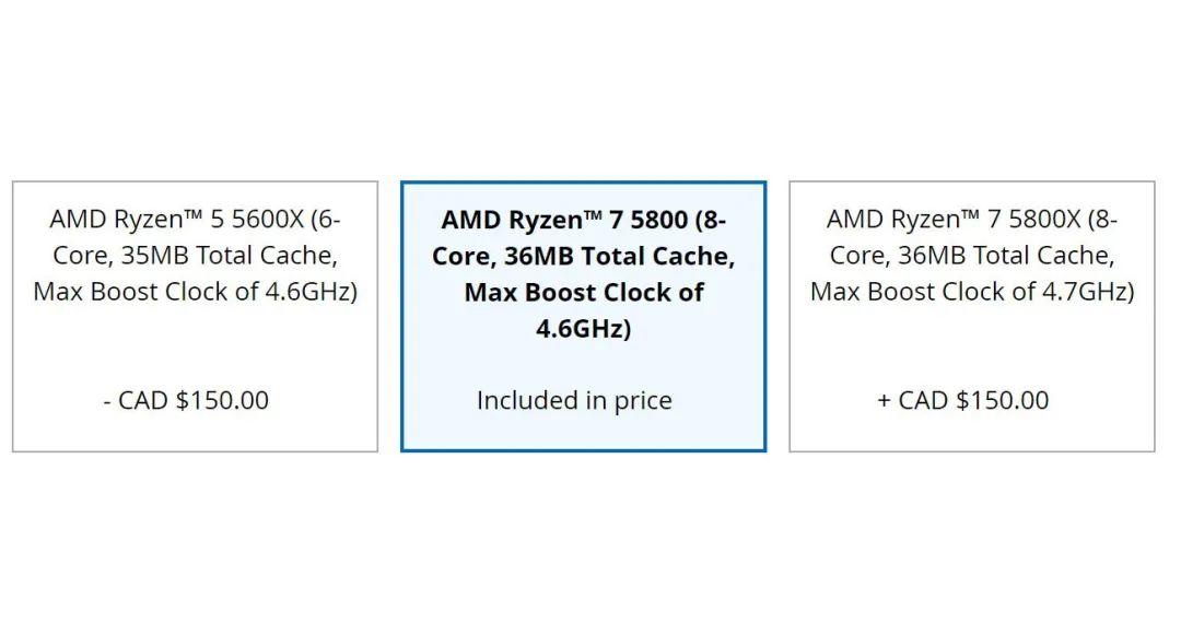 戴尔曝光 AMD R7-5800 处理器:加速频率 4.6GHz,便宜 769 元