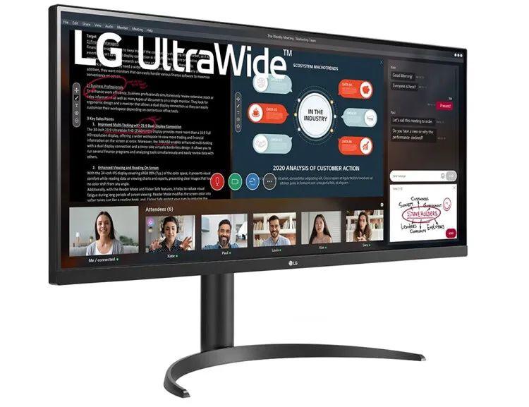LG 推出 34WP550-B 带鱼屏显示器:75Hz FHD+ 分辨率,约 1929 元