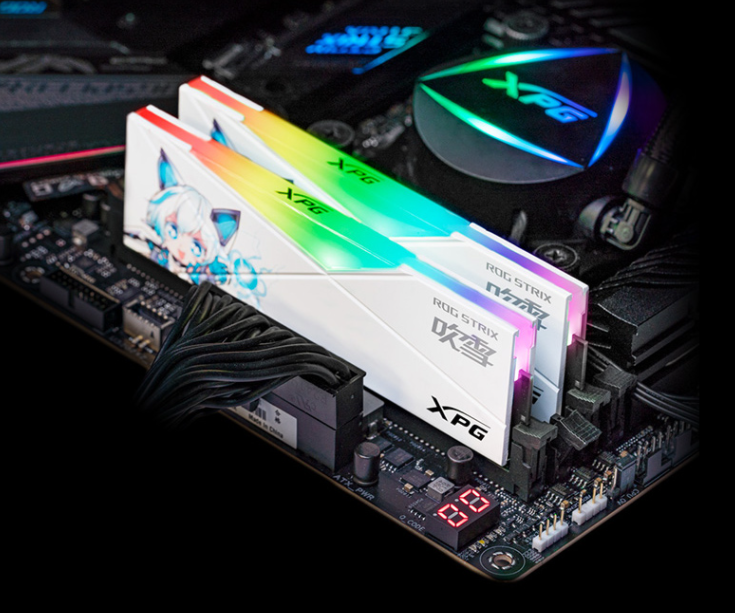 威刚联名 ROG,推出二次元内存“吹雪”:16GB 套装 1099 元