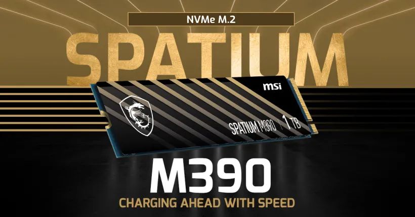 微星推出 Spatium M390 固态硬盘:最高 3300MB/s,最大 1TB