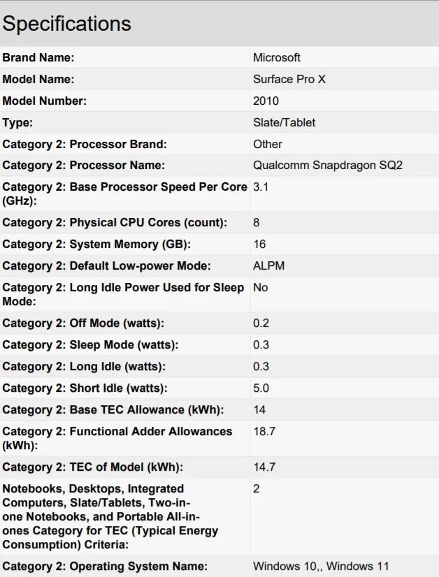 微软新款 Surface Pro X 2021 即将到来:预装 Win11,搭载高通 SQ 芯片
