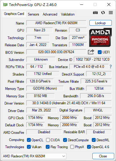 玄派 玄机星评测测评一款搭载radeon rx6650m独显的游戏本